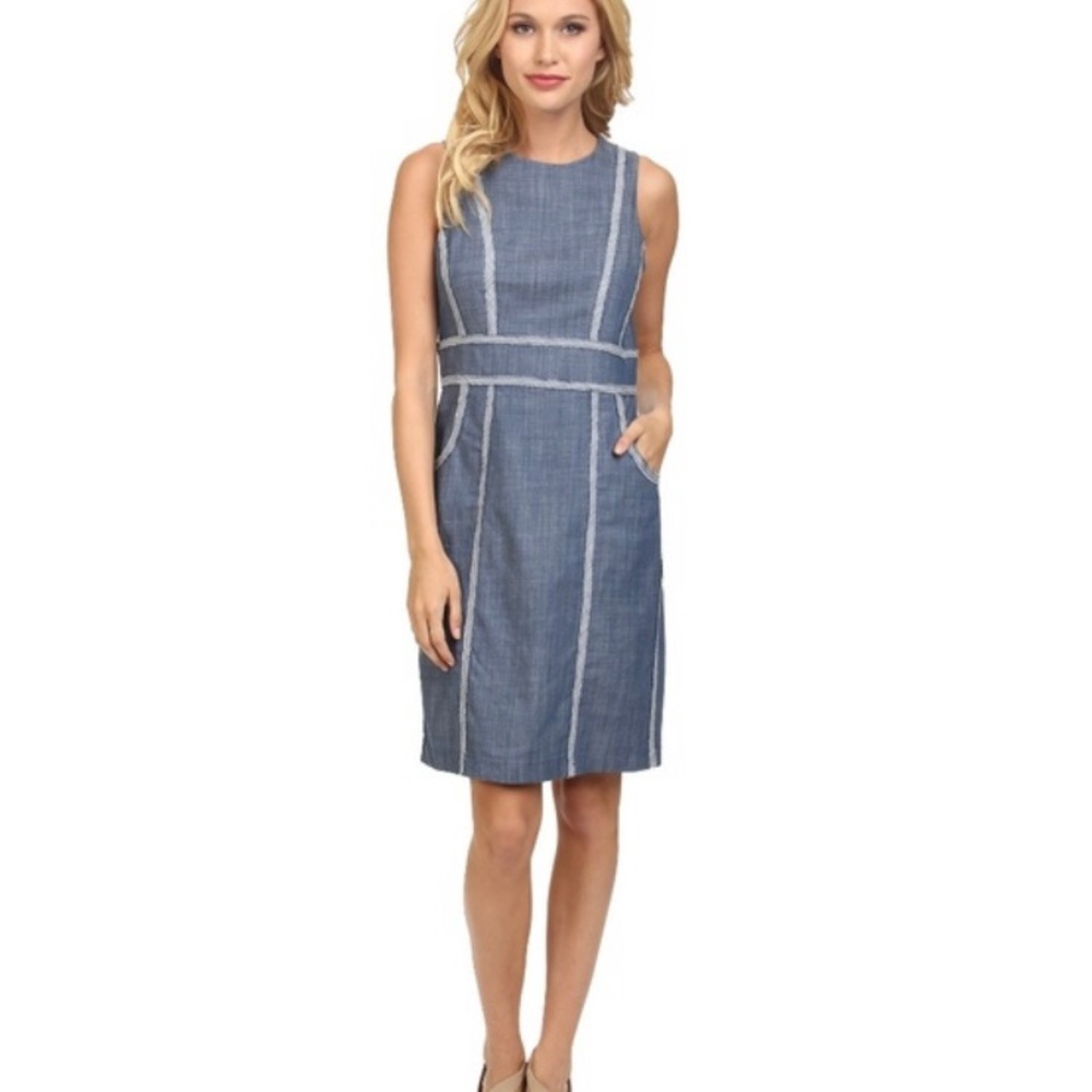 Catherine Malandrino Chambray Shift Dress SZ 6